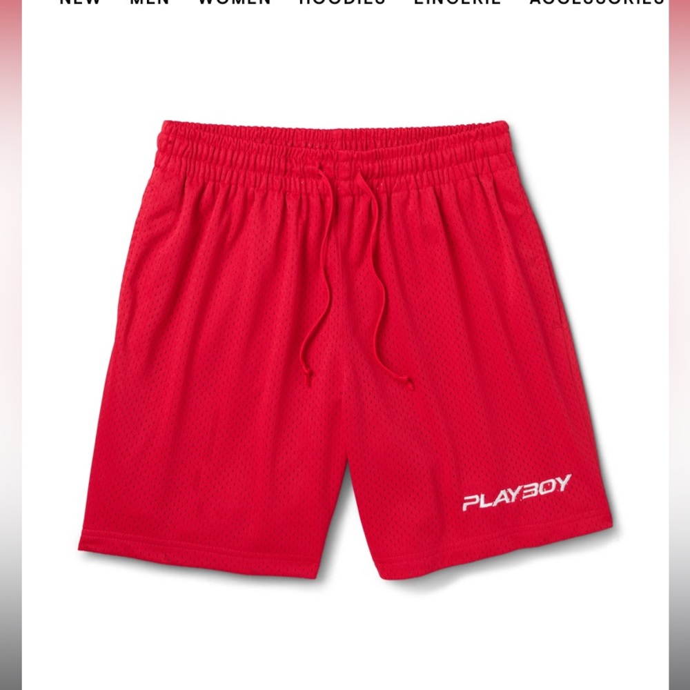 Brand new playboy men classic basketball shorts
